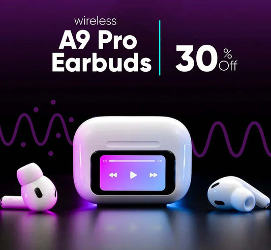 A9 Pro Touch Screen LED Display Wireless Earbuds | ANC/ENC Activation