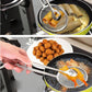 2 IN 1 FRYING TONG | Imported Small Multi-functional 2 in 1 Fry Tool Filter Spoon Strainer With Clip, Oil Frying BBQ Filter Stainless Steel Mesh